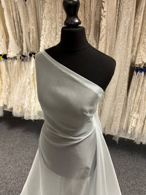 Himmelblauer Polyester-Chiffon – Honesty