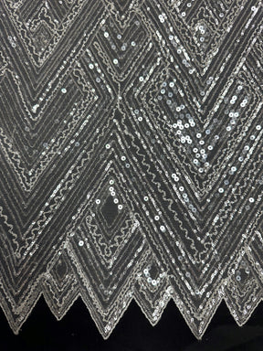 Elfenbeinfarbener Paillettentüll – Angola