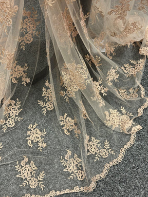 Elfenbeinfarbene, unbestickte Kordelspitze - Naomi (CF)