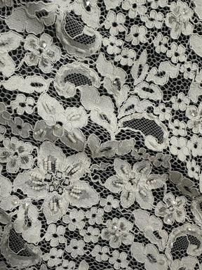 Elfenbeinfarbene Perlen- und Kordelspitze - Annabel (CF)