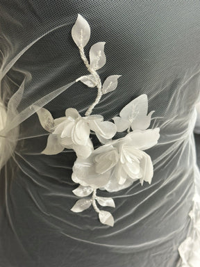 Ivory 3D Flower Lace - Helzel