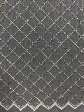 Elfenbeinfarbene Perlen-Gitterspitze - Penelope (CF)