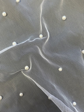 Elfenbeinfarbener Perlentüll - Cassis (CF)