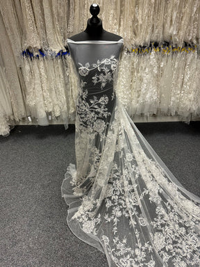 Elfenbeinfarbene Perlenspitze - Rikke