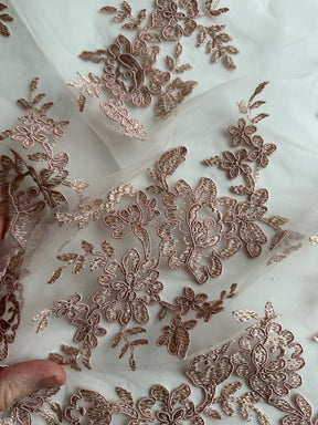 Elfenbeinfarbene, unbestickte Kordelspitze - Naomi (CF)