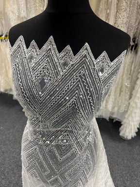 Elfenbeinfarbener Paillettentüll – Angola