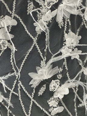 Ivory Feather Lace - Zuly