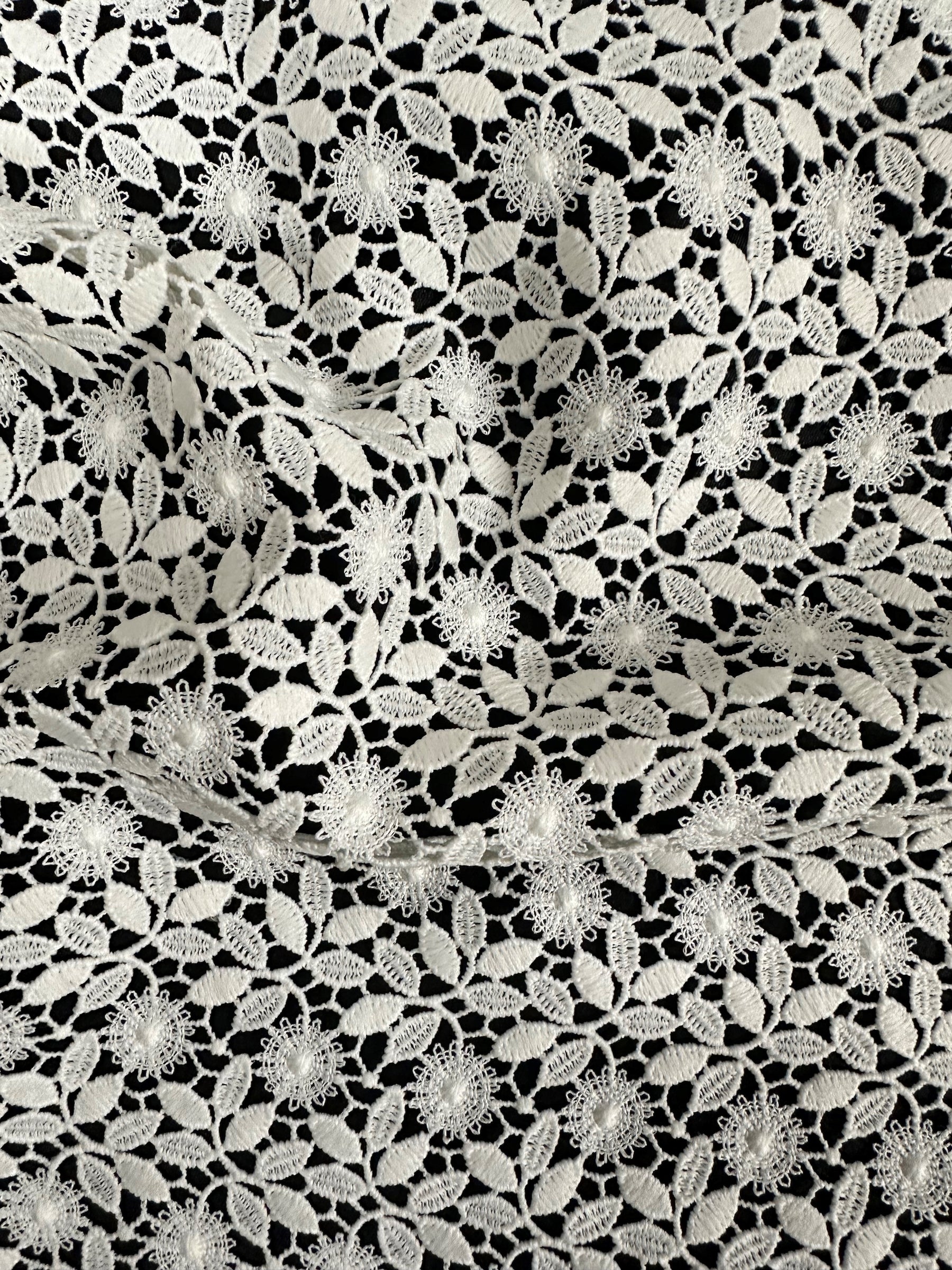 Elfenbeinfarbene Guipure-Spitze – Natur (CF Nadia)