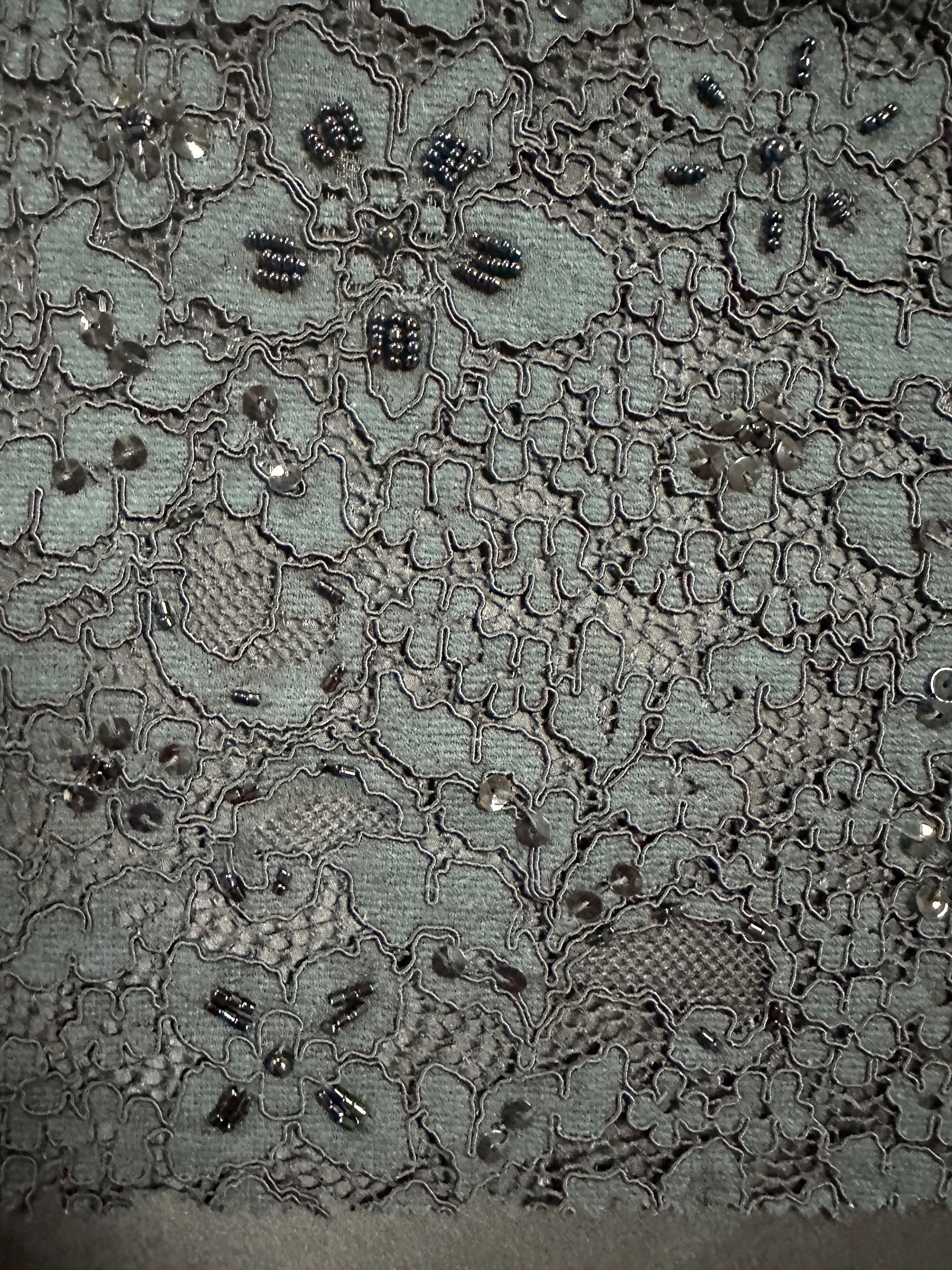 Schwarze Perlen- und Kordelspitze - Österreich (CF Annabel)