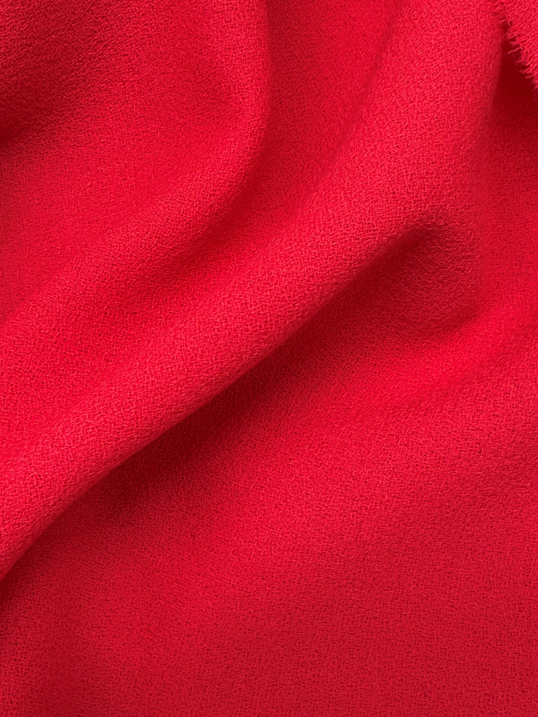 Roter italienischer Woll-Crêpe - P640