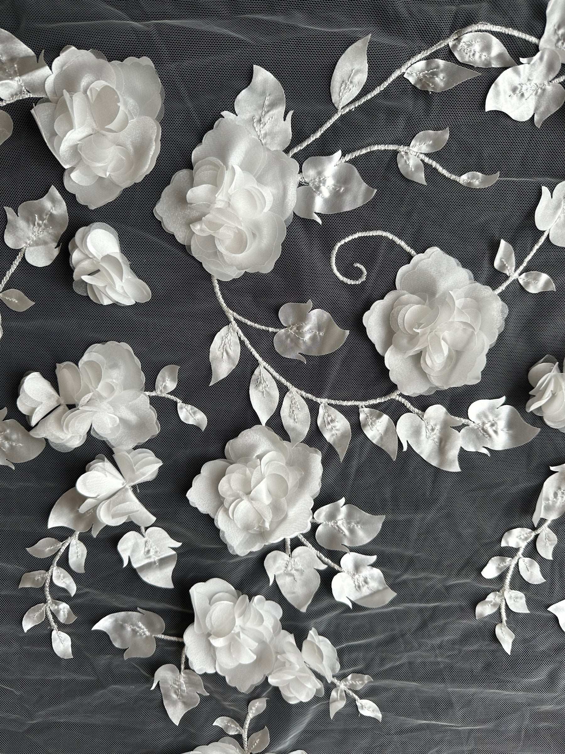 Ivory 3D Flower Lace - Helzel