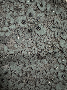 Schwarze Perlen- und Kordelspitze - Österreich (CF Annabel)