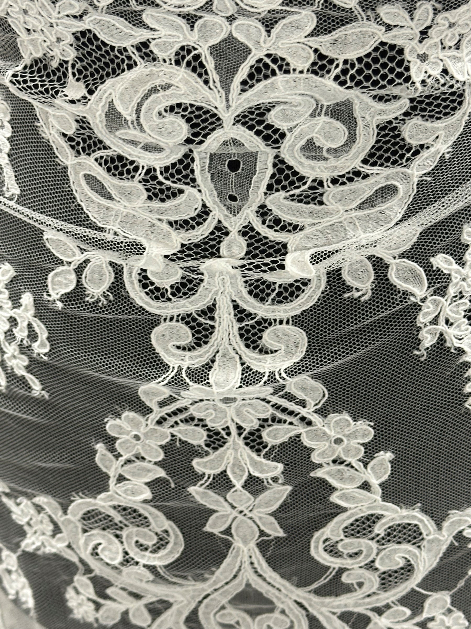 Elfenbeinfarbene, kordelbesetzte Chantilly-Spitze - Raleigh