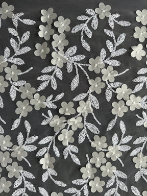 Elfenbeinfarbene 3D-Stickspitze – Finch (CF Florence)