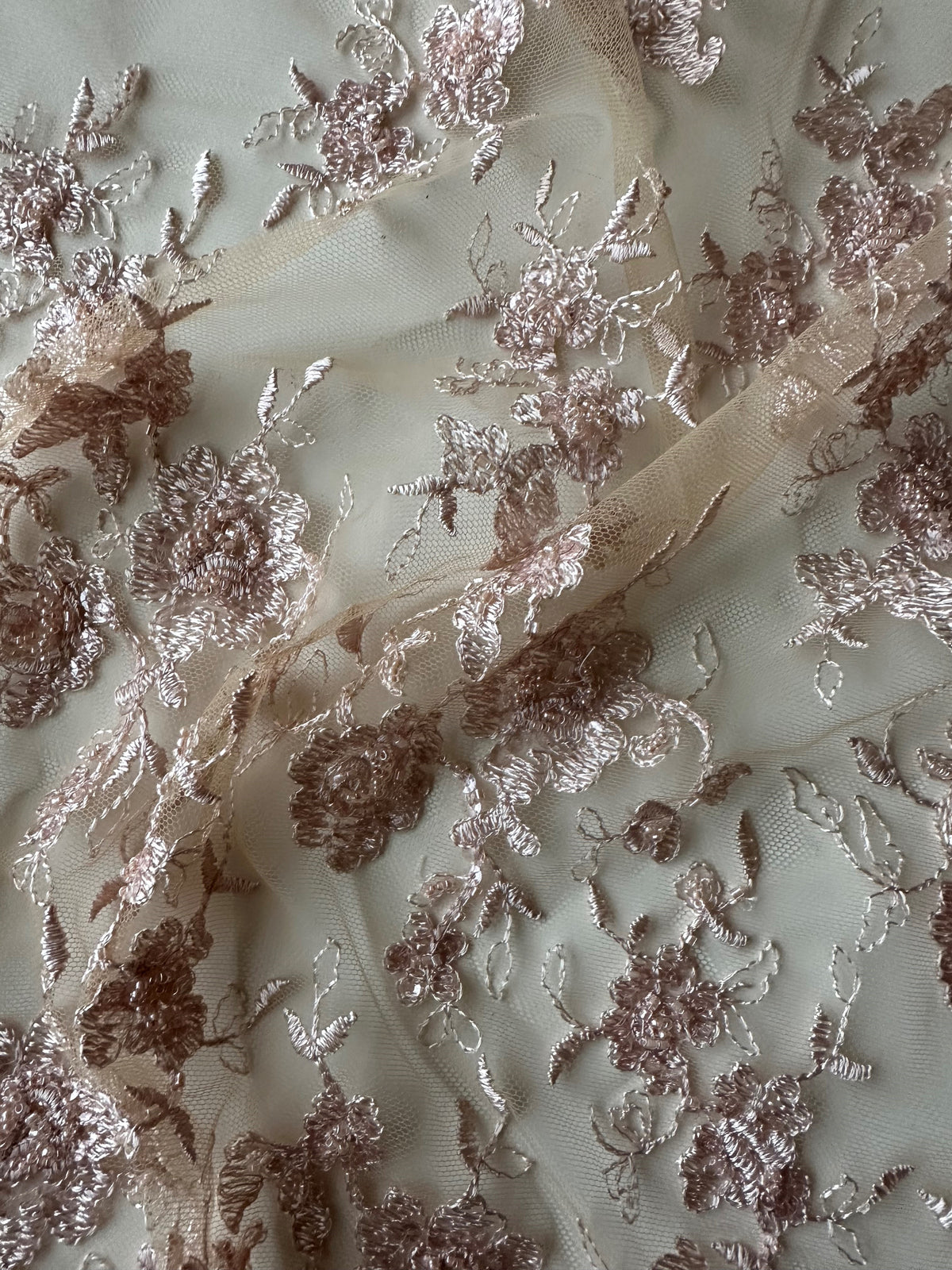 Paillettenspitze in Mokka - Sienna (CF) 