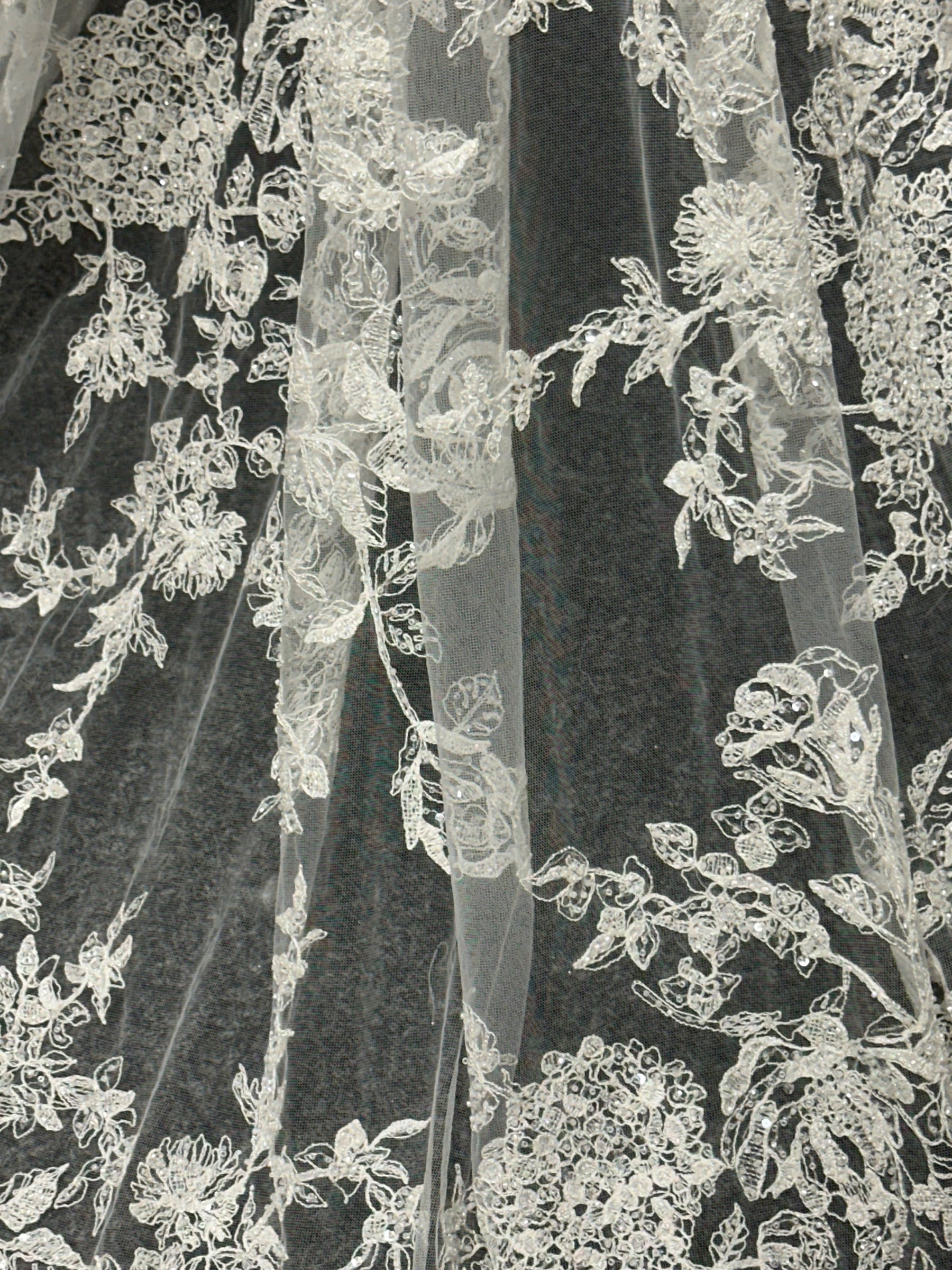 Elfenbeinfarbene Perlenspitze - Rikke