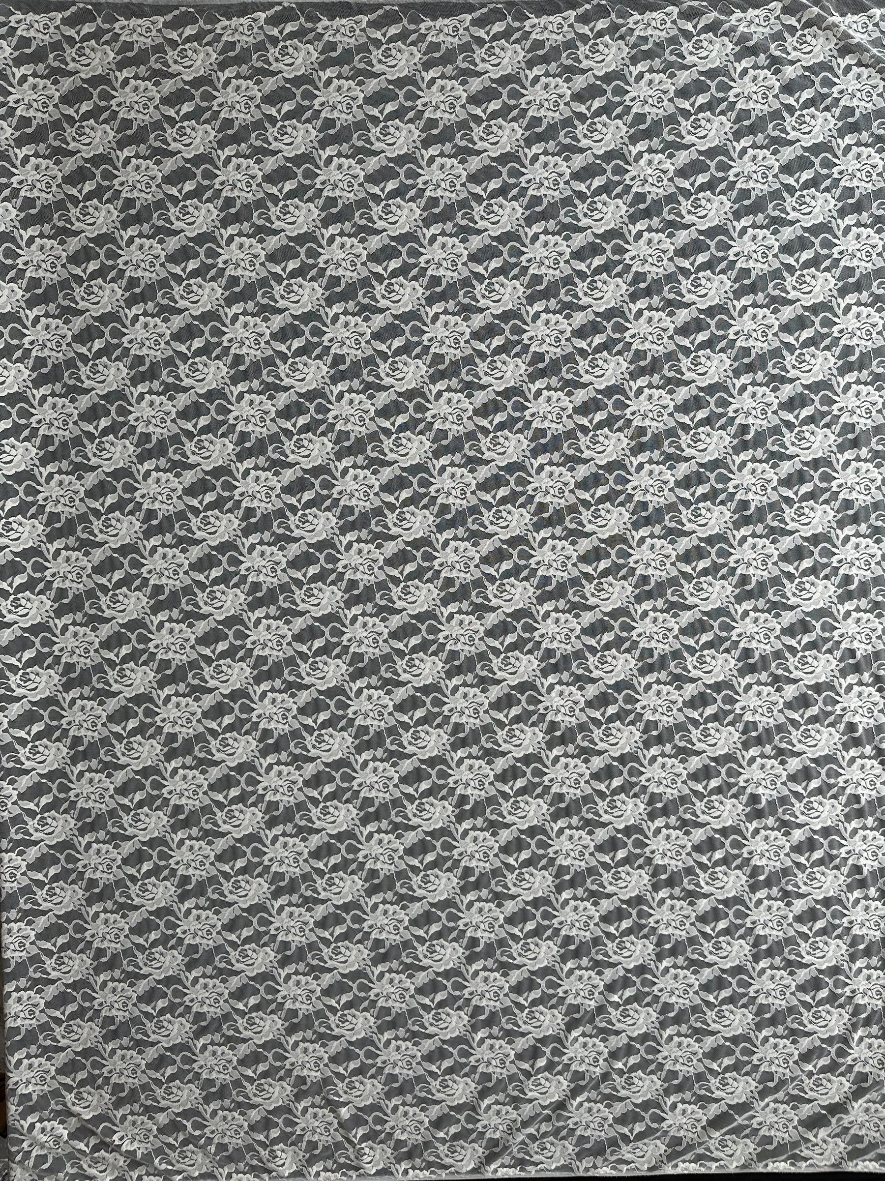 Elfenbeinfarbene Raschel-Stretchspitze – Matina