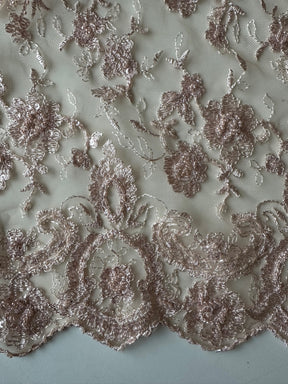 Paillettenspitze in Mokka - Sienna (CF) 