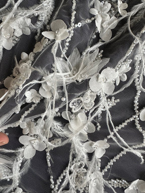 Ivory Feather Lace - Zuly