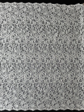 Elfenbeinfarbene Pailletten-Gitterspitze - EB3032 
