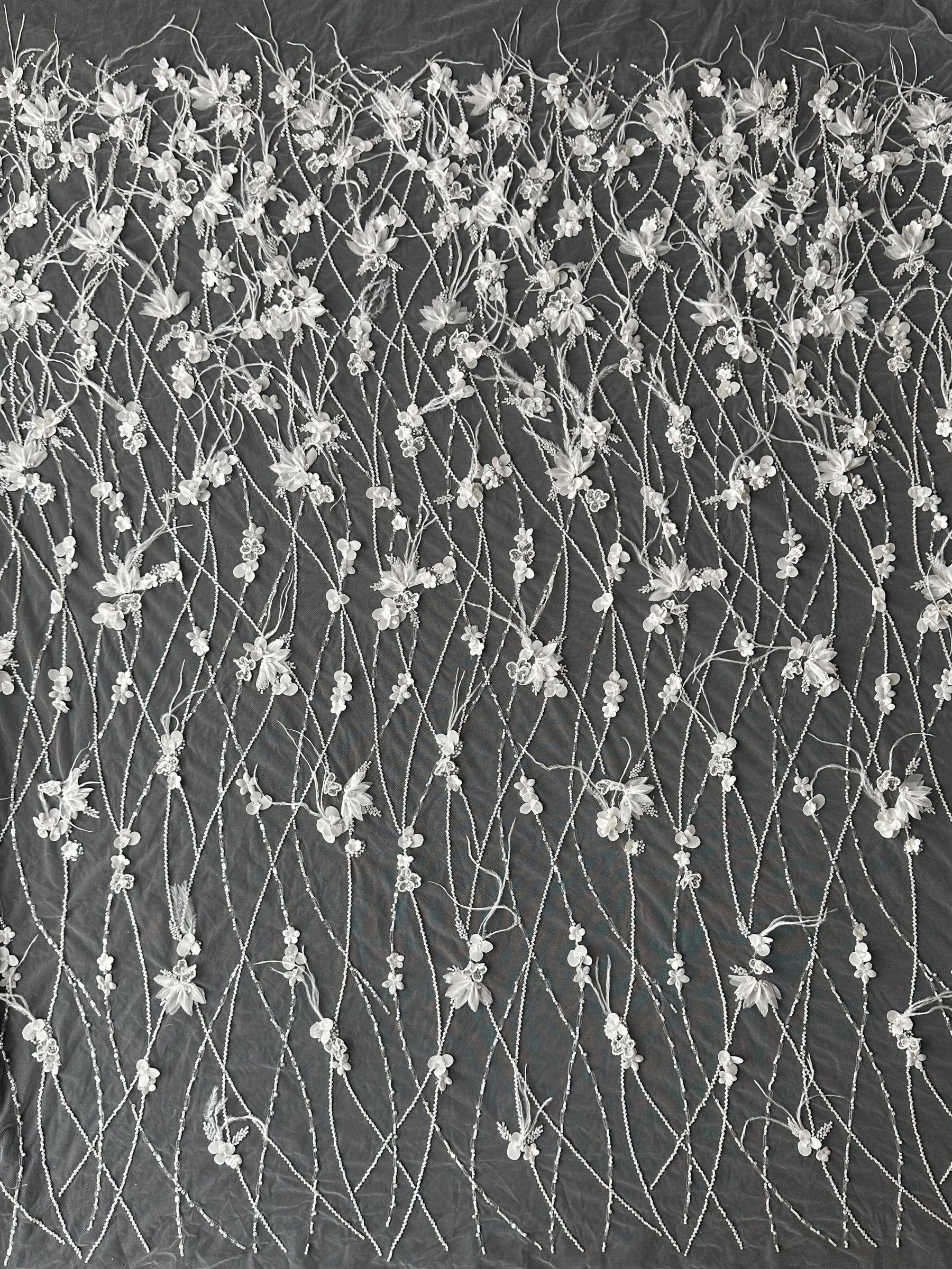 Ivory Feather Lace - Zuly