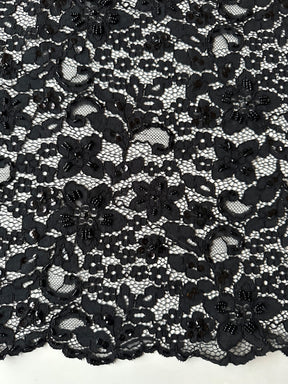 Schwarze Perlen- und Kordelspitze - Annabel (CF)