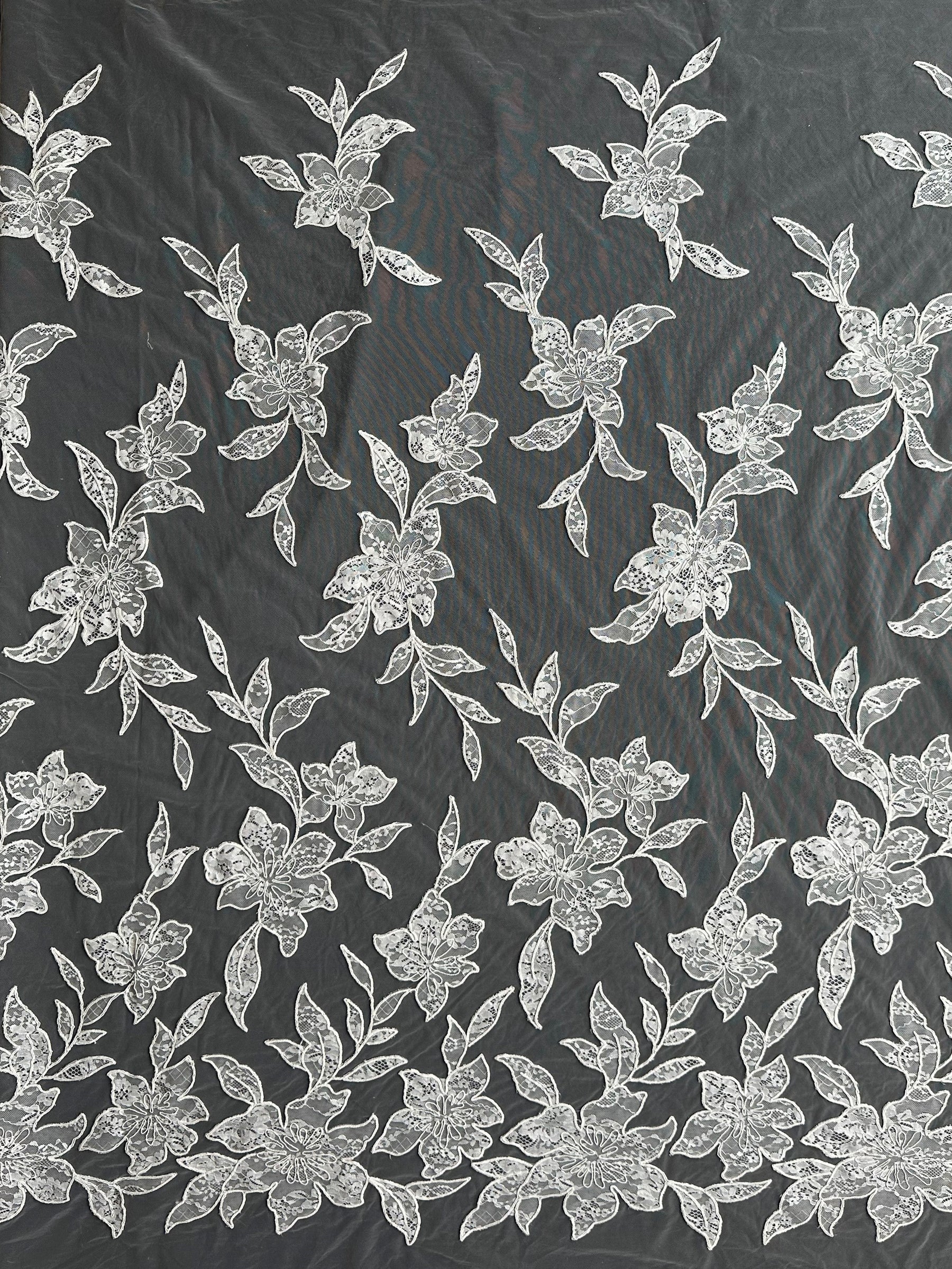 Ivory Corded Contemporary Lace - Sawyer