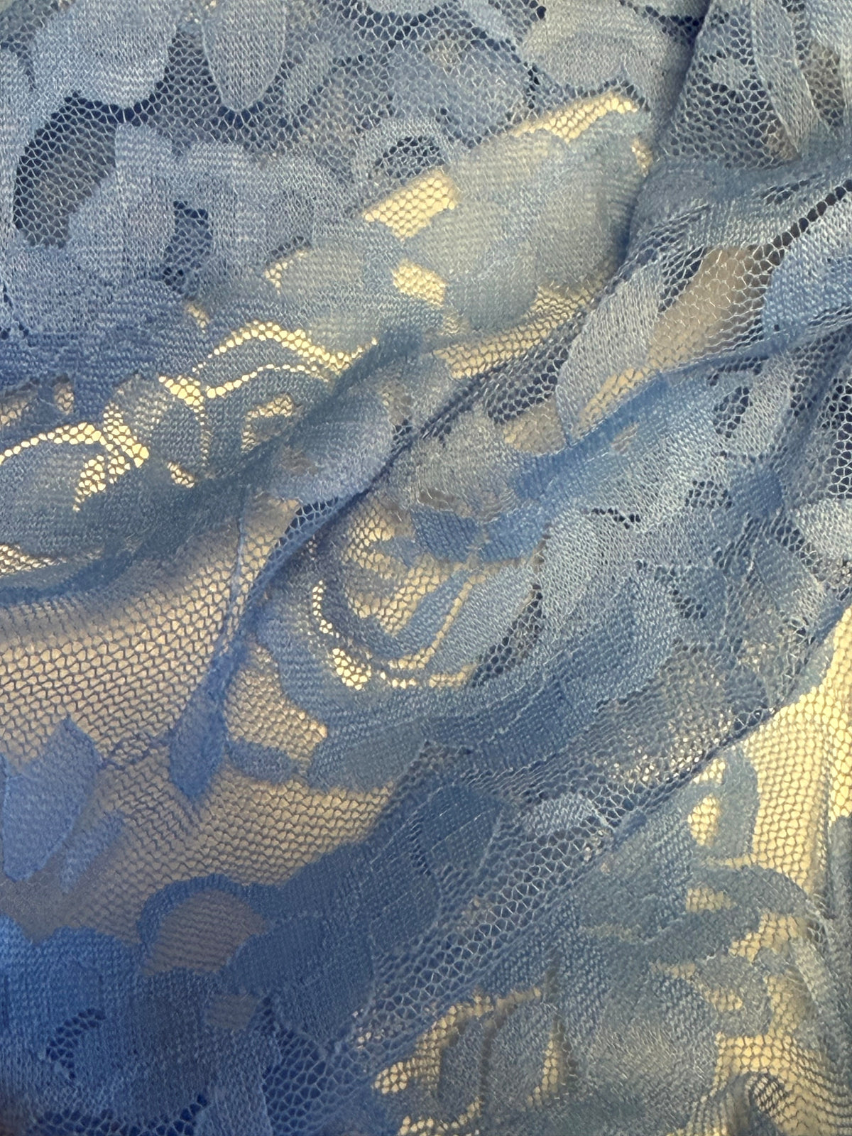 Sky Blue Raschel Stretch Lace – Matina