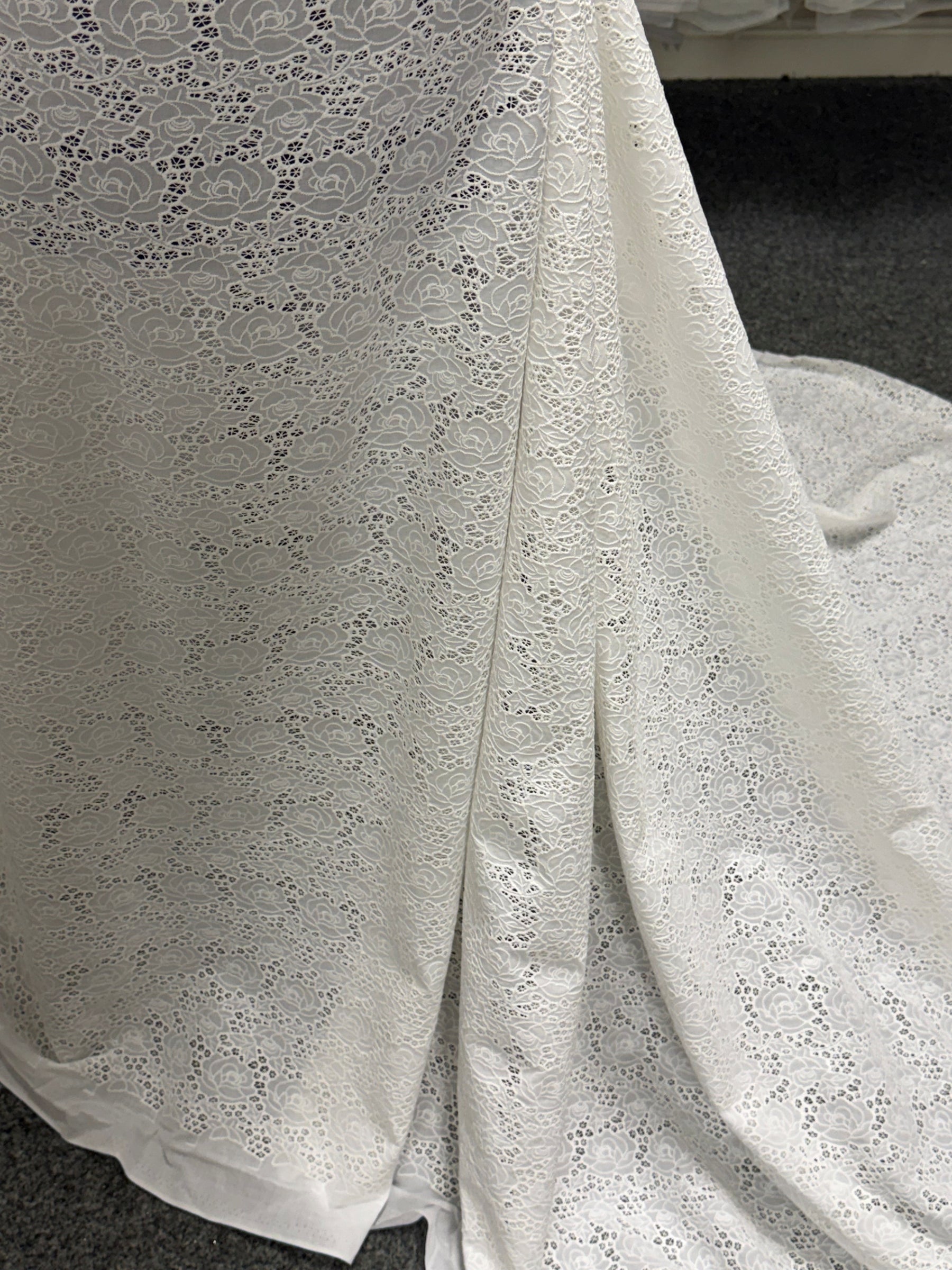 Weiße bestickte Baumwolle - EB6001