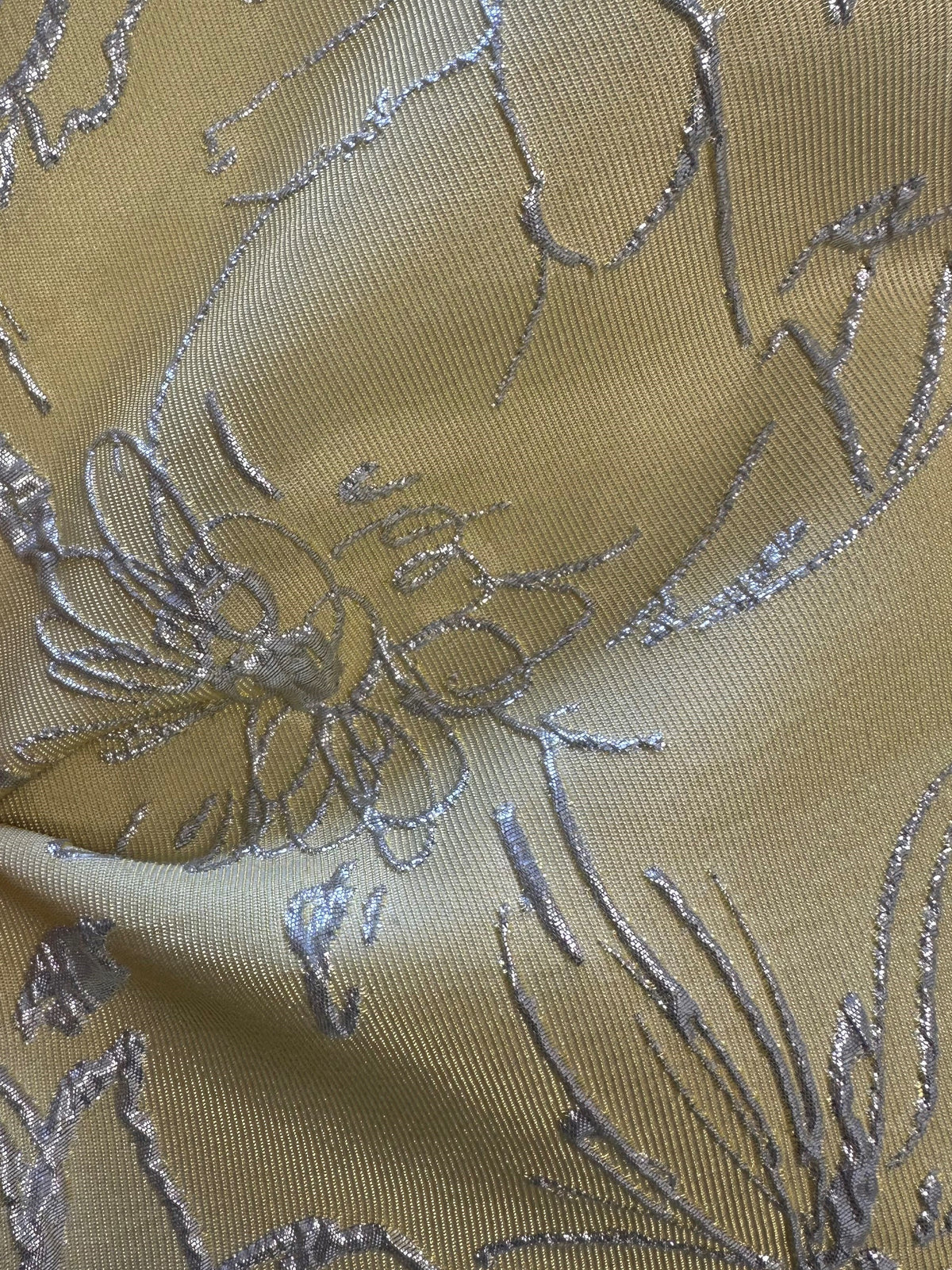 Zitronengelber Jacquard-Brokat - Calamity