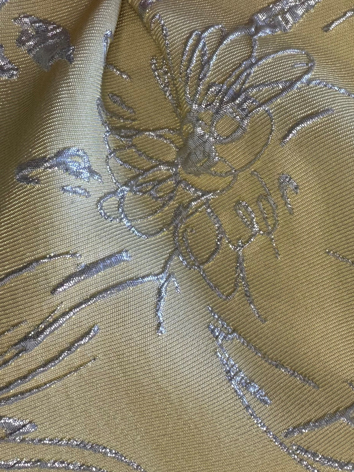 Zitronengelber Jacquard-Brokat - Calamity