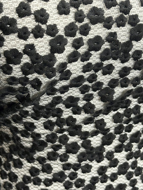 Schwarze bestickte Blumenspitze - Madcap