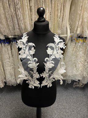 Ivory Embroidered Lace Appliques - MT8009