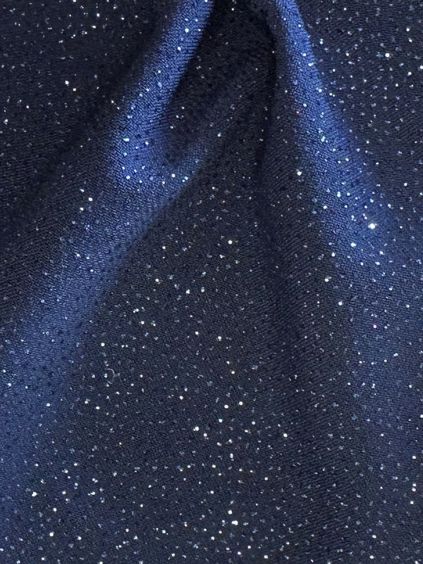 Marineblauer Glitzer-Jersey-Stoff - Daredevil