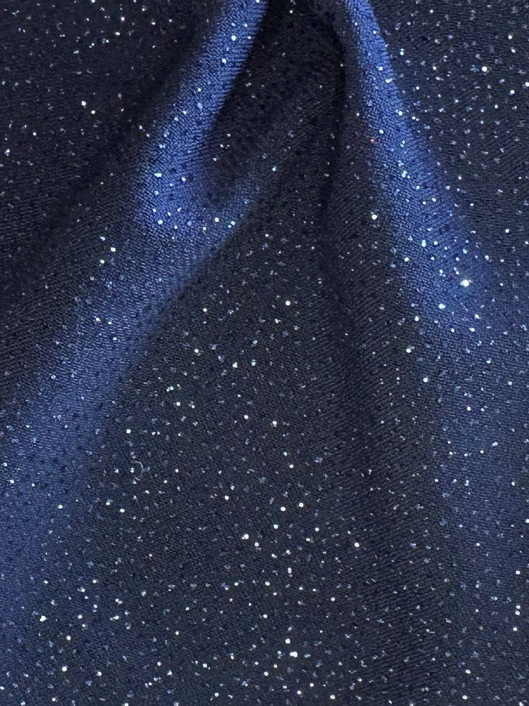 Marineblauer Glitzer-Jerseystoff – Dazzle