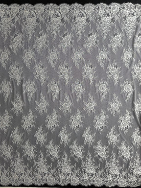 Elfenbeinfarbene Raschelspitze - P195