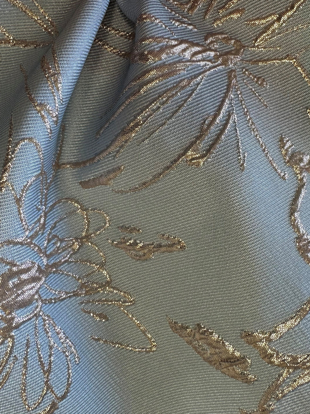 Hellblauer Jacquard-Brokat – Calamity