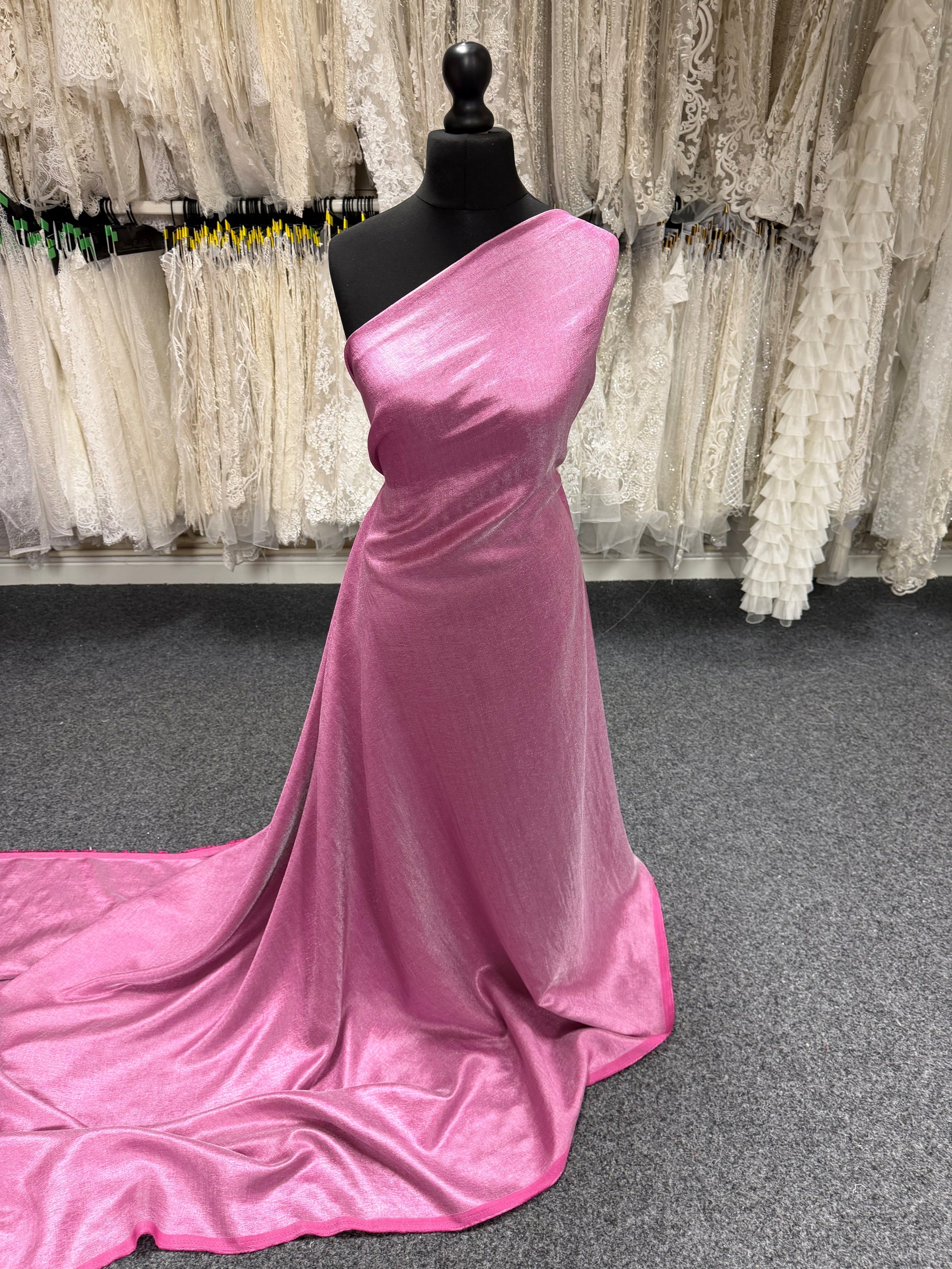 Rosa Viskosemischgewebe - Ferrari