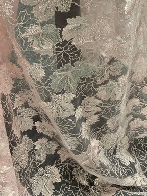 Rosa Pailletten-Stickereispitze - EB1102
