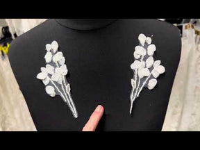 Elfenbeinfarbene florale Spitzenapplikationen – MT6003