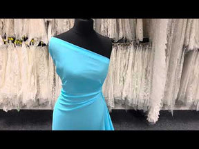 Türkisfarbener Polyester-Chiffon – Benevolence