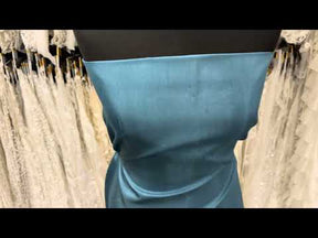 Türkis Polyester Satinierte Dupion – Clarity (P967)