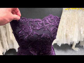 Lila Paillettenstickerei-Spitze - Richina