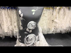 Elfenbeinfarbene 3D-gestickte Spitze – Asalla 