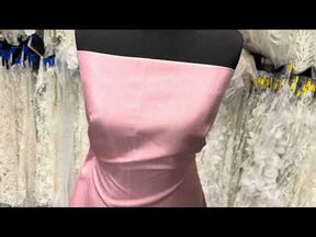 Hellrosa Dupion mit Polyester-Satin-Rückseite – Klarheit (P967)