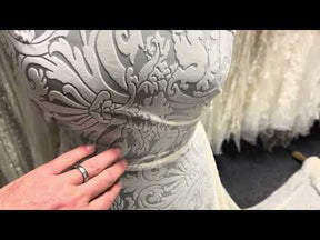 Elfenbeinfarbener Samt-Ausbrenner - Zellstoff