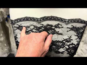 Black Raschel Lace - P429