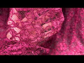 Weinrote elastische Kordelspitze - P619