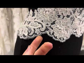 Elfenbeinfarbene Perlenspitzenborte - EF2004