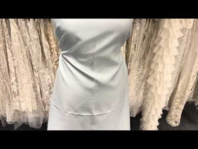 Aquamariner Dupion mit Polyester-Satin-Rückseite – Klarheit (P967)